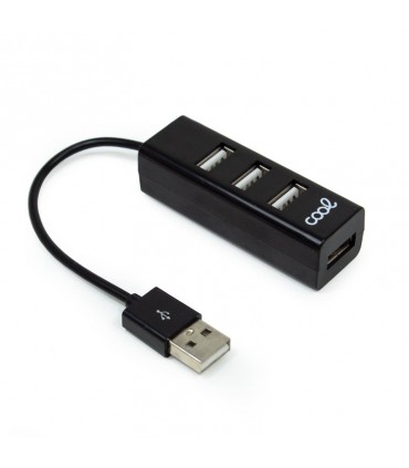 ADAPTADORUSB 2.0 Universal COOL 4 Puertos USB Negro