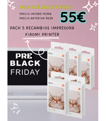 PACK 5 RECAMBIOS XIAOMI PRINTER – BLACK FRIDAY