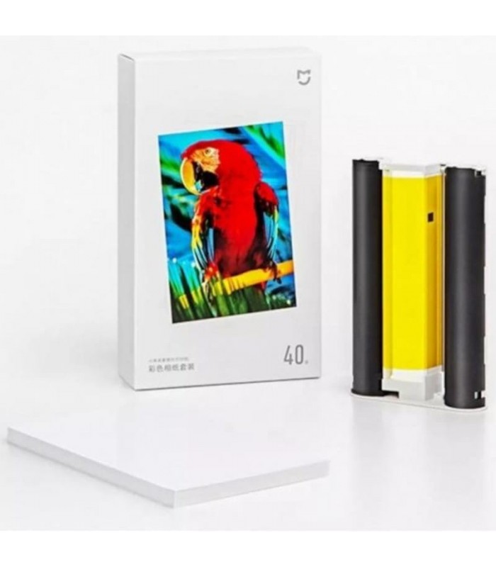 Papel Fotográfico para Impresora Xiaomi 1S Set - 40 Hojas
