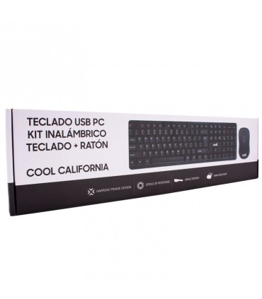 TECLADO ESPAÑOL USB PC KIT INALÁMBRIO + RATÓN COOL